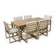 preview thumbnail 8 of 37, 7 Pcs Outdoor Patio Dining Table and Chair Set, All-Weather Patio Furniture Set, Dining Table with Umbrella Hole and 6 Chairs
