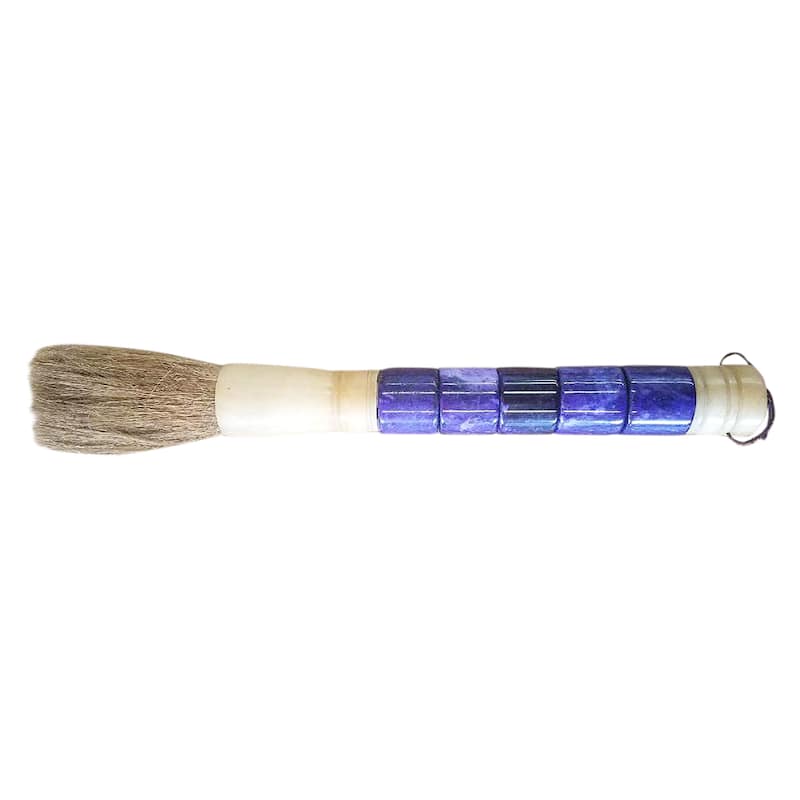 Artissance 15" Purple Blue Cylindrical Jade Calligraphy Brush - Purple