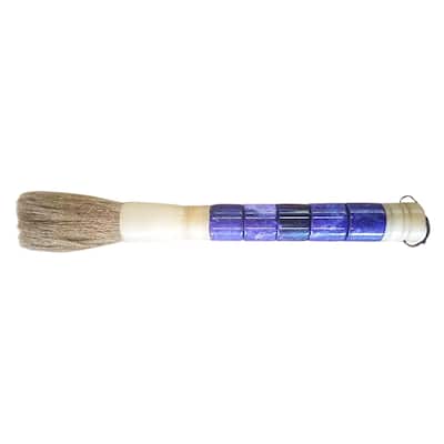 Artissance 15" Purple Blue Cylindrical Jade Calligraphy Brush
