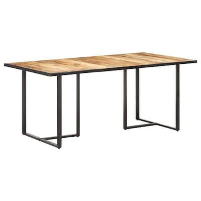 vidaXL Dining Table 70.9" Rough Mango Wood - 70.9" x 35.4" x 29.9"
