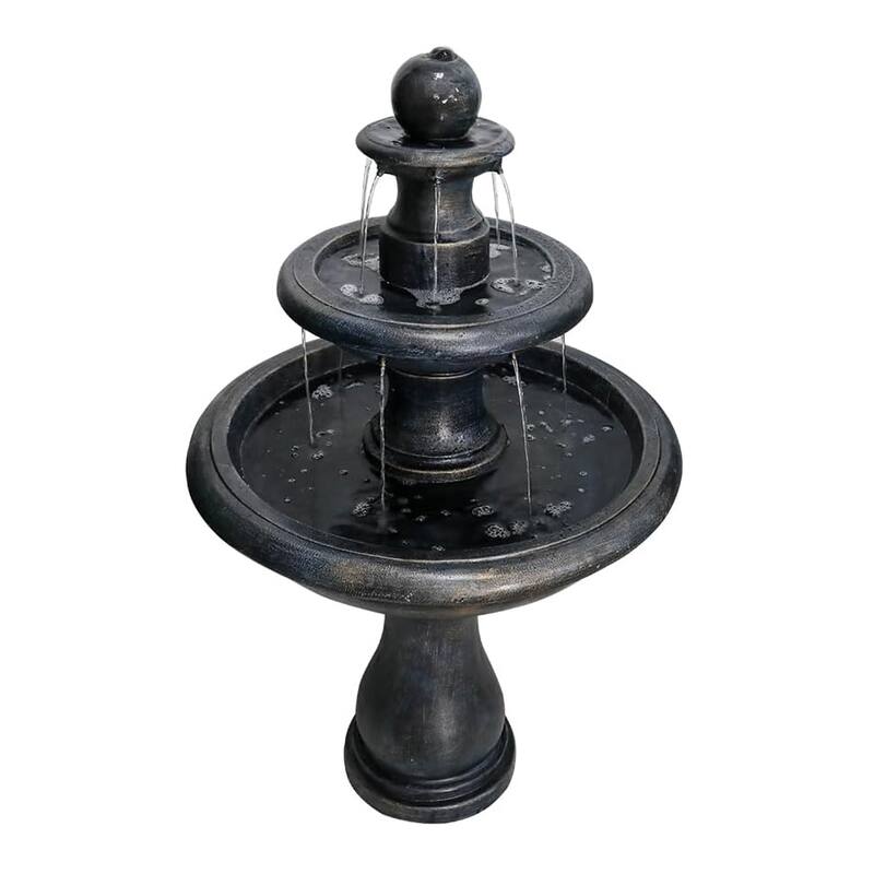 45.2"H 3-Tiers Outdoor Garden Floor Cascading Waterfall