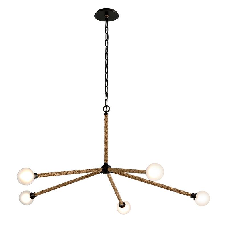Nomad Classic Bronze Chandelier with Opal White Glass