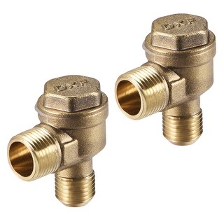Shop Air Compressor Check Valve 90 Degree Male Threaded Connector 3 8 X 1 4 2pcs 3 8 X 1 4 2pcs On Sale Overstock 27576586
