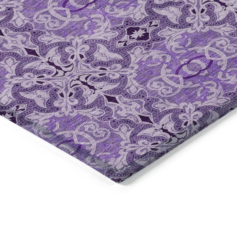 HomeRoots Medallion Transitional Rectangle Outdoor Rug