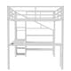 preview thumbnail 49 of 74, Kids Loft Bed Metal Frame Bed with Wardrobe, L-shaped Desk and Storage Stairs, High Loft Bed with LED, USB and Adjustable Shelf