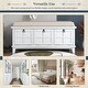 preview thumbnail 21 of 23, Upholstered Storage Bench & Unique Removable Seat Cushion Design with 3 Drop Down Storage Doors and Spacious Storage Space