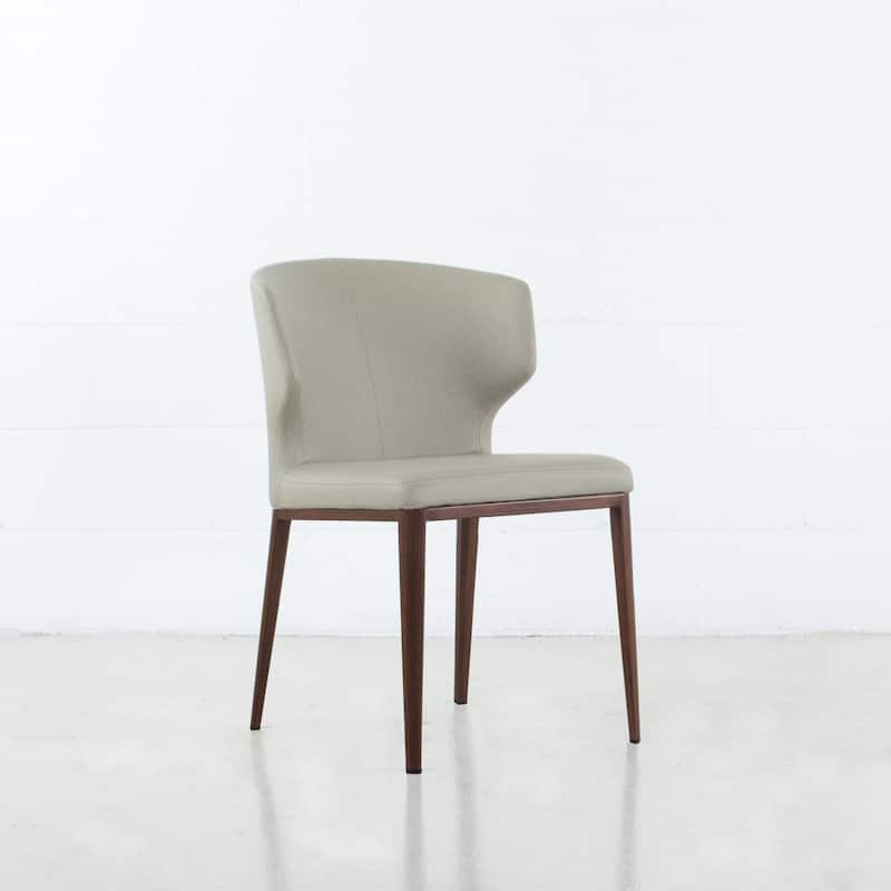 Cabo Mid-century Modern Faux Leather Wingback Dining Chair