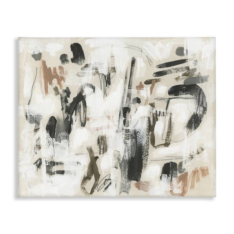 Stupell Chaotic Earthy Strokes Canvas Wall Art Design By June Erica Vess - 48 x 36