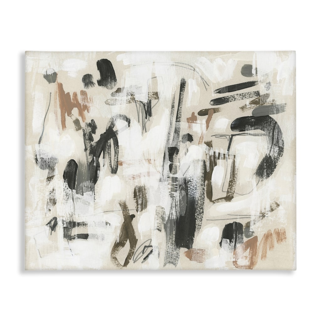 Stupell Chaotic Earthy Strokes Canvas Wall Art Design By June Erica Vess