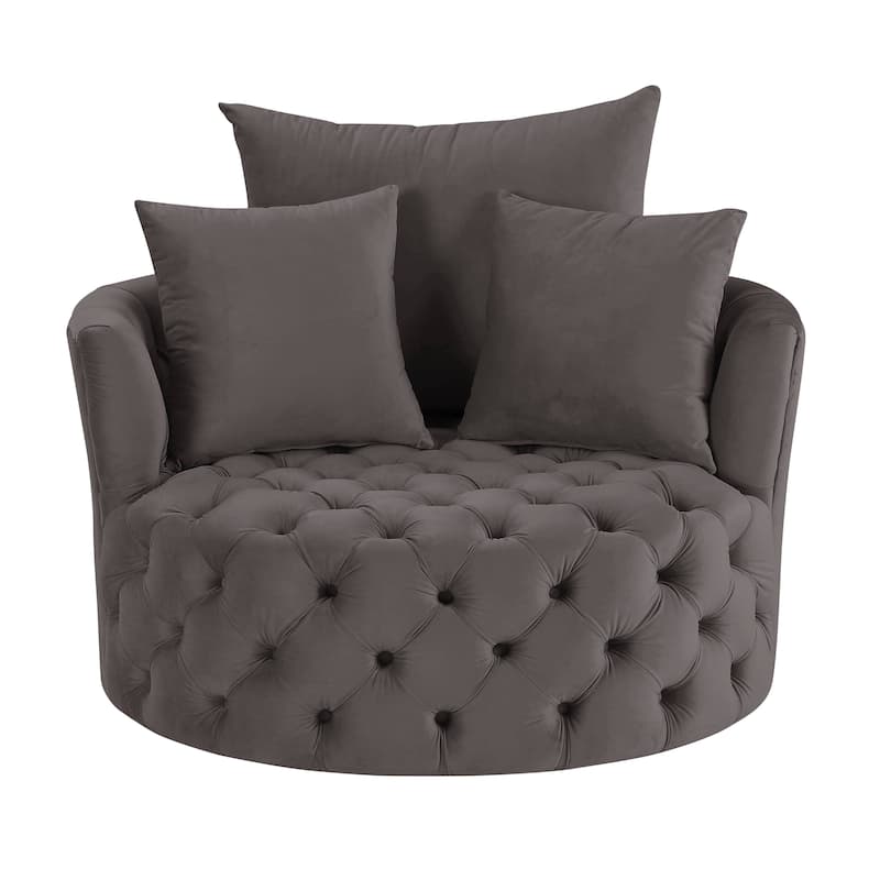 Cavinder Tufted Accent Swivel Chair