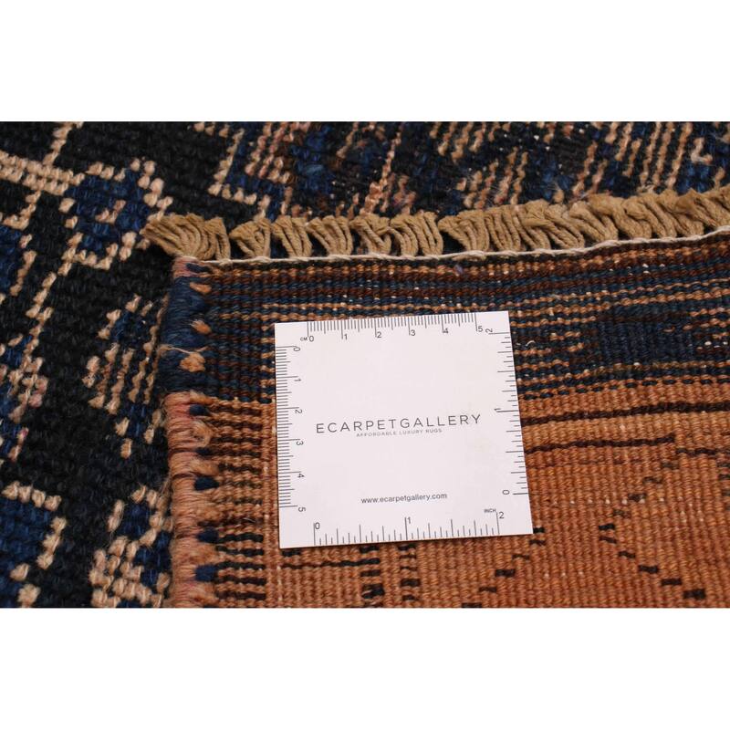 ECARPETGALLERY Hand-knotted Konya Anatolian Dark Navy Wool Rug - 3'7 x 11'0