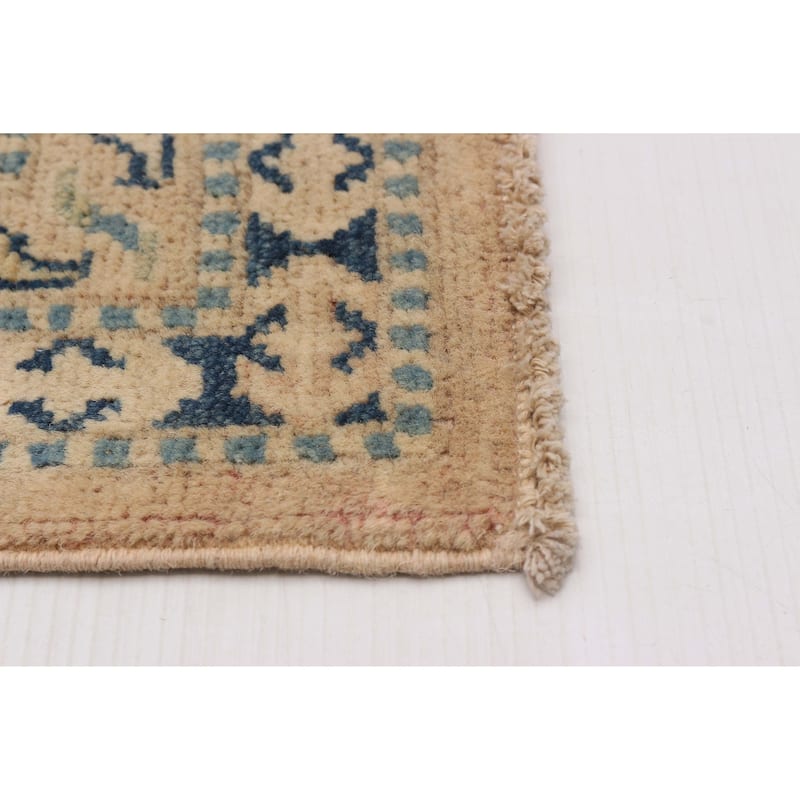 ECARPETGALLERY Hand-knotted Finest Ghazni Tan Wool Rug - 5'10 x 9'0