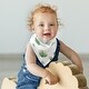 preview thumbnail 4 of 4, Cactus Floral Collection Fabric Bandana Baby Bibs (3 Pack Set) - Pink and Green Boho Watercolor Shabby Chic Desert
