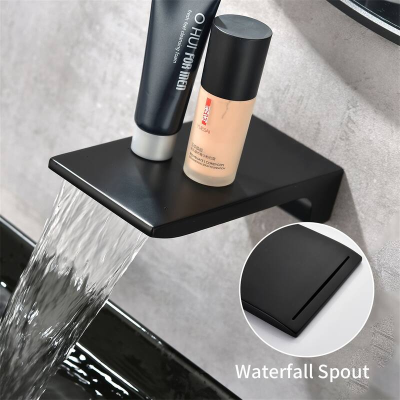 10 Inch Wall Mount Shower System with Waterfall Tub Spout Modern Rainfall Tub Shower Faucet With Rough-in Valve