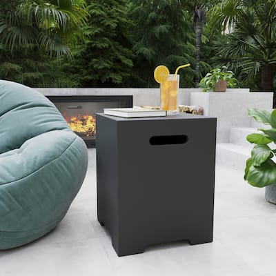 Patio Watcher 16"x 16" Outdoor Patio Metal Propane Tank Cover Table for Hiding Gas tank
