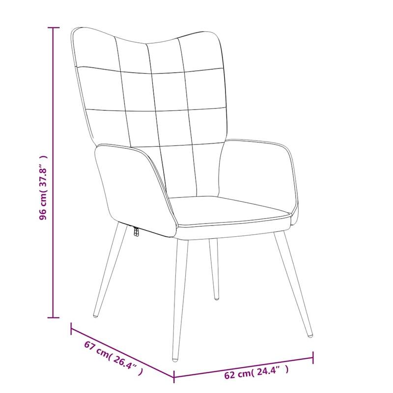 vidaXL Relaxing Chair multi color Fabric - 24" x 27.6" x 38"