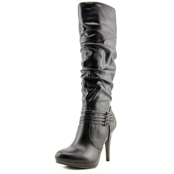 Style & Co Lindie Women Round Toe Synthetic Black Knee High Boot