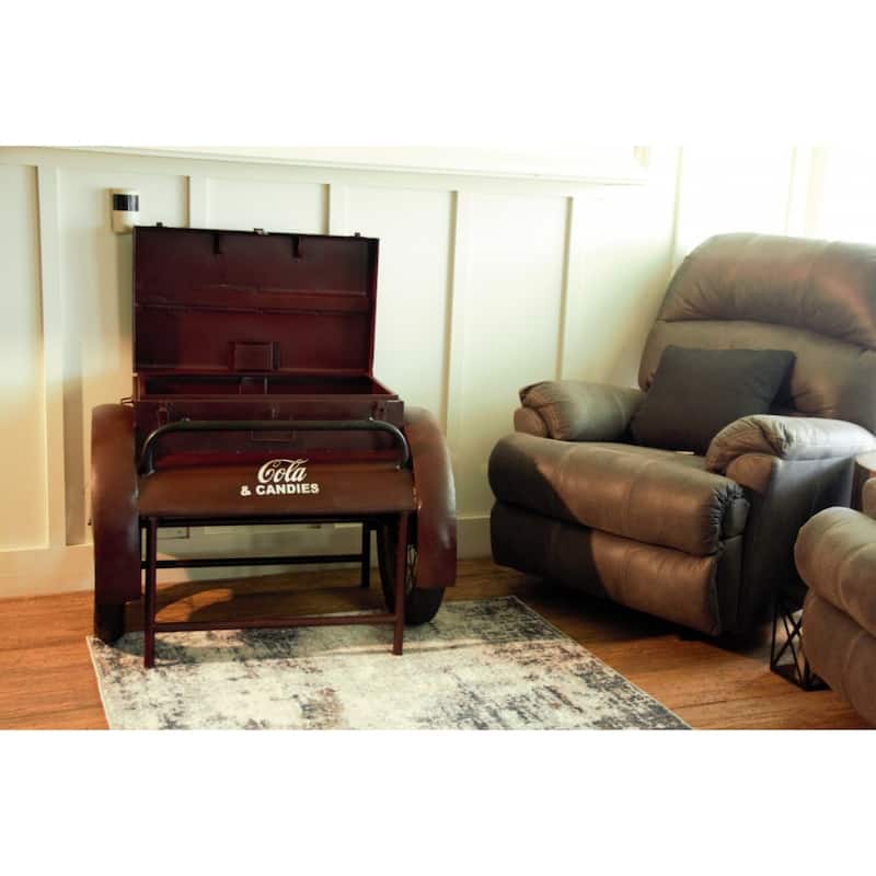 27 Inch Steel End Table for Living Room or Bedroom - 37.50” x 28” x 27”