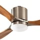 preview thumbnail 3 of 38, ExBrite 52 inch LED Ceiling Fan,Walnut Solid Wood Blades,Remote Control,DC Motor 52 Inches-DC - Maple