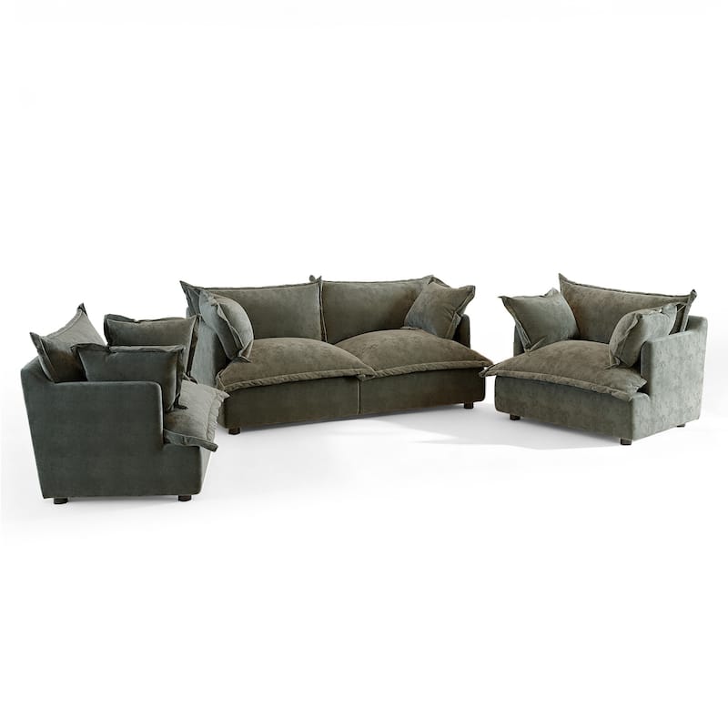 Double Layer Cushion Comfy Cloud Modular Sectional Sofa Set