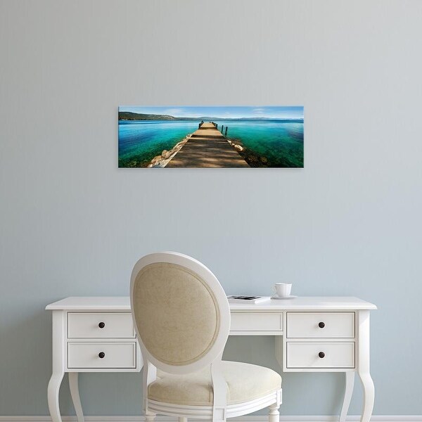 Easy Art Prints Natalie Mikaels's 'Hues of Blue' Premium Canvas Art