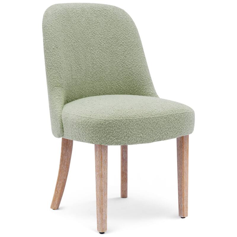 Farmhouse Water and Stain Resistant Boucle Upholstered Side Chair (Set of 6)