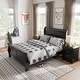 preview thumbnail 14 of 18, Furniture of America Devi Traditional Kids Solid Wood 3-Piece Bed and 2 Nightstand Bedroom Set Black