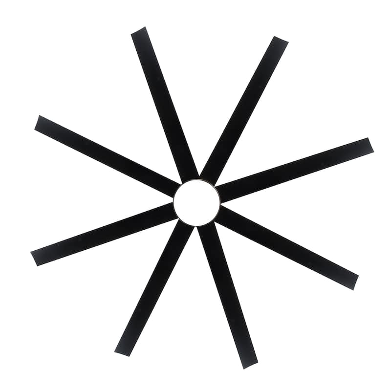72-in Gold Large Indoor Ceiling Fan with Light Remote (8-Blade)