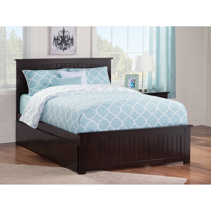 Nantucket Full Platform Bed with 2 Drawers in Espresso