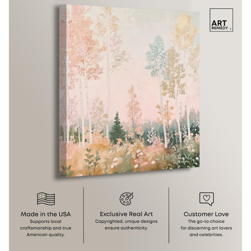 Birch Trees Canvas by Art Remedy, Gallery Wrapped