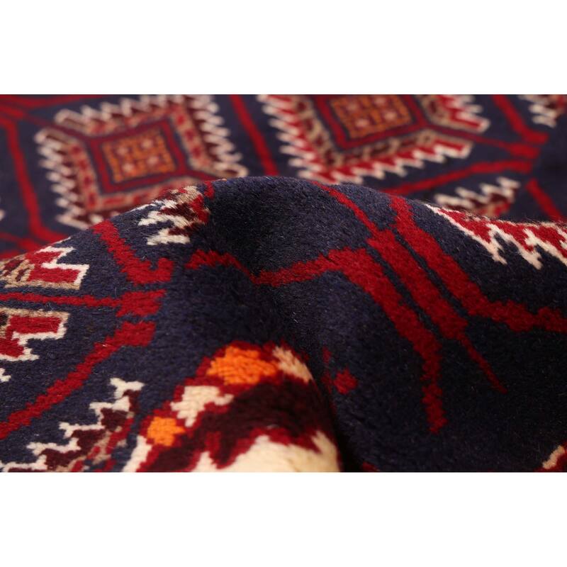 ECARPETGALLERY Hand-knotted Teimani Dark Navy Wool Rug - 3'6 x 6'0