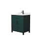 Option Green, Black Trim, White Cultured Marble Top