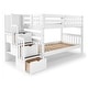 preview thumbnail 3 of 35, Taylor & Olive Trillium Twin over Twin Stairway Bunk Bed, 3 Steps