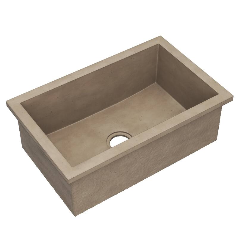Native Trails NSK3019 NativeStone 30" Undermount Single Basin Concrete - Earth