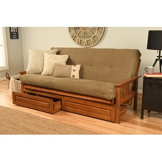 Porch & Den Kern Honey Oak Futon Set