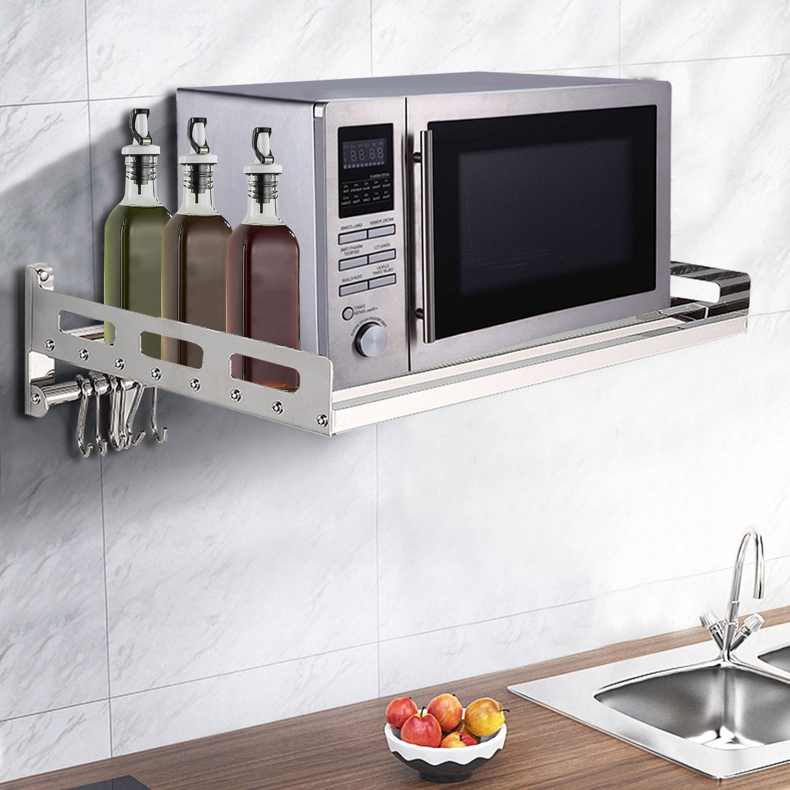 Wall Mounted Microwave Oven Rack Shelf