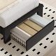 preview thumbnail 4 of 45, VECELO Plantform Beds, Kids Bed Frame with Storage Drawer, Height Adjustable Upholstered Bed, Twin Size Bed Set of 2