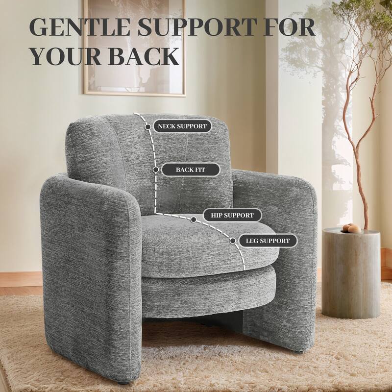 Upholstered Barrel Armchair