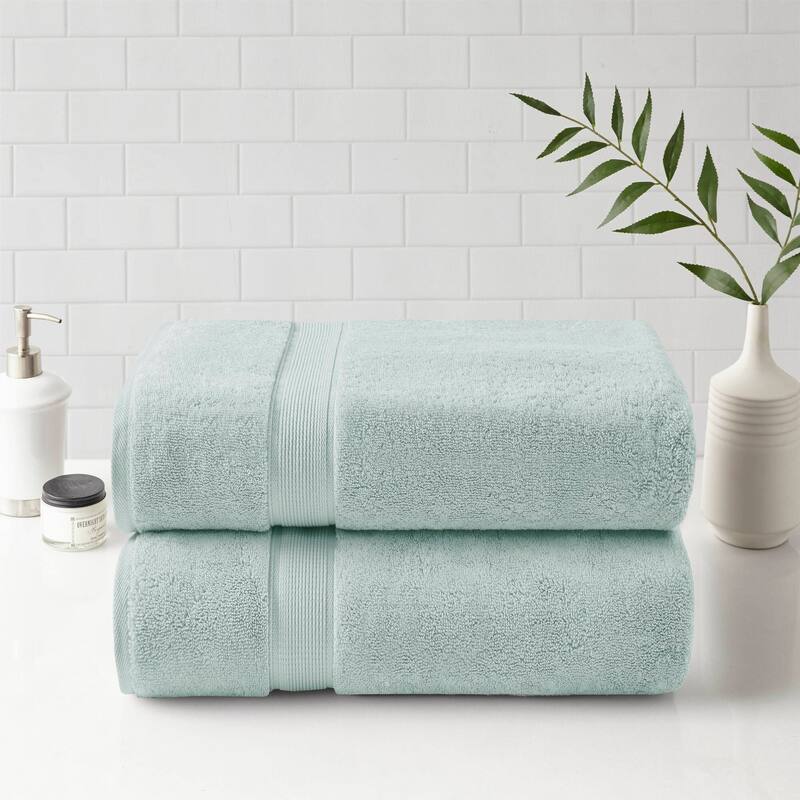 2PK Ultra-Soft Cotton Absorbent Towel Set Seafoam