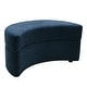preview thumbnail 48 of 96, Upholstered Chenille Boucle Half Moon Storage Ottoman with Tray