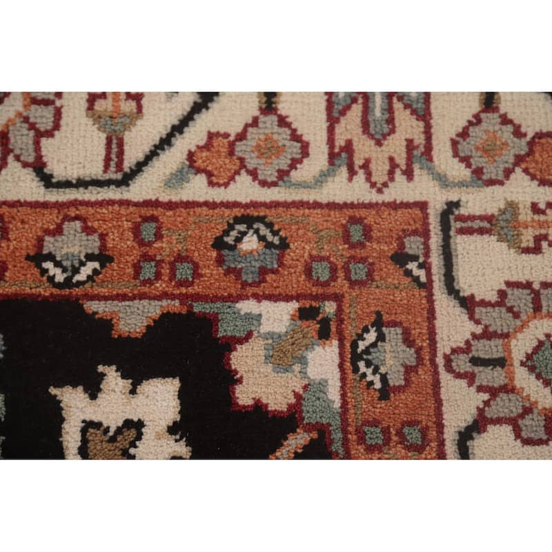 Heriz-Serapi Area Rug Hand-Knotted Bedroom Wool Carpet - 8'10"x 11'9"