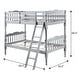 preview thumbnail 3 of 8, Classic Rectangular Design Twin over Twin Bunk Bed-Blue
