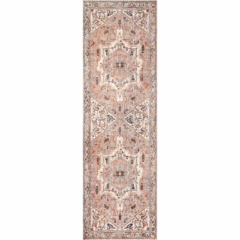 Nuloom Camila Faded Medallion Fringe Area Rug