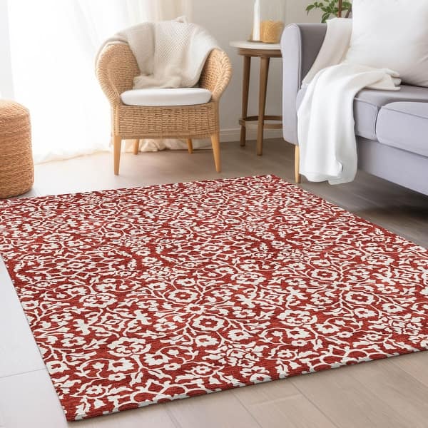 slide 2 of 6, Premium Washable Super Soft Traditional Mekenzie Mayfield Rug Red - 10' x 14'