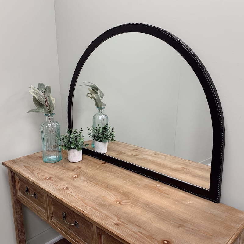 Van Buren Framed Mantel Mirror - Crescent Cathedral - 38.4x27.4