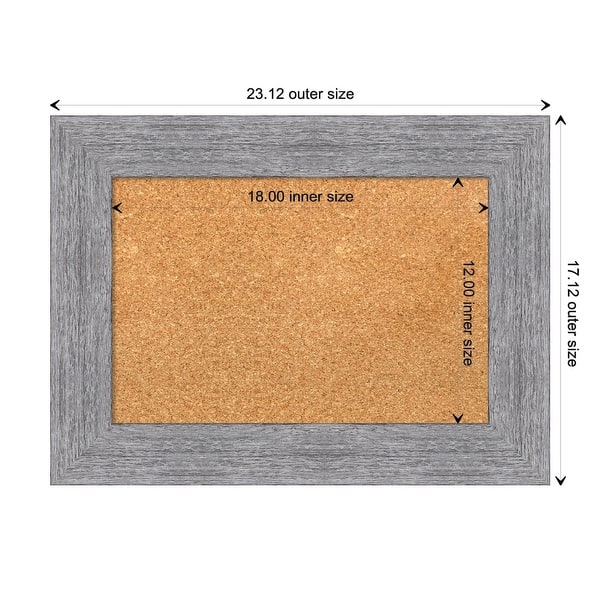 dimension image slide 0 of 10, Bark Rustic Framed Cork Bulletin Memo Board