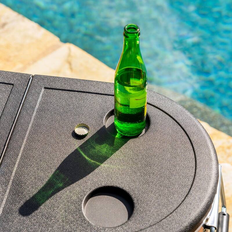 Permasteel 80-Qt Galvanized Steel Rolling Cooler with Wheels