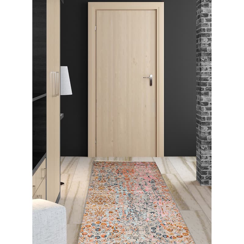 ECARPETGALLERY Hand-knotted Heritage Grey Silk, Wool Rug - 2' 7" x 11' 11"