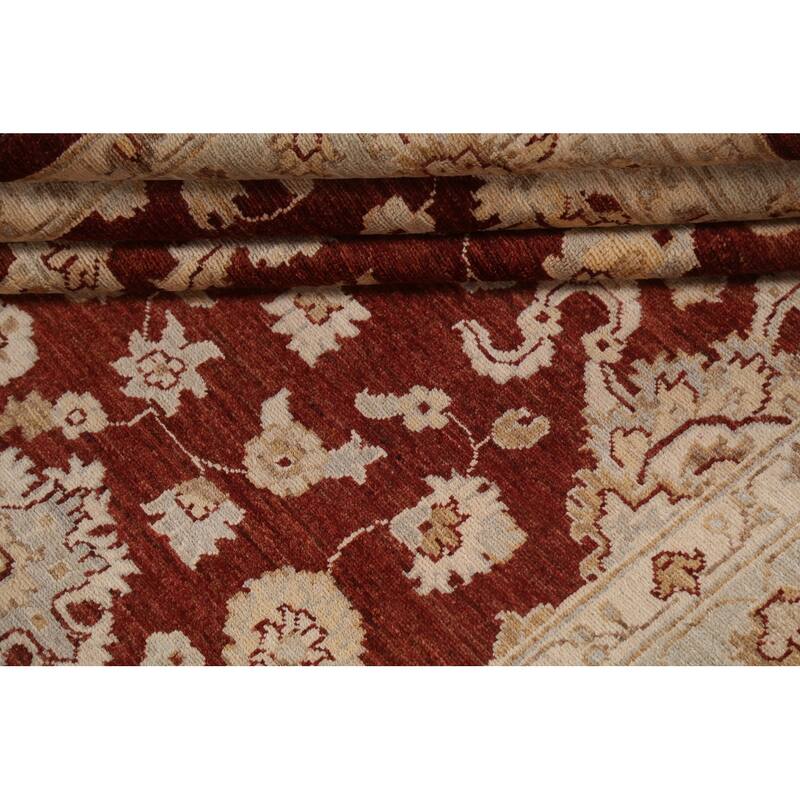 Vegetable Dye Floral Chobi Peshawar Oriental Wool Area Rug Handmade - 6'1" x 9'4"