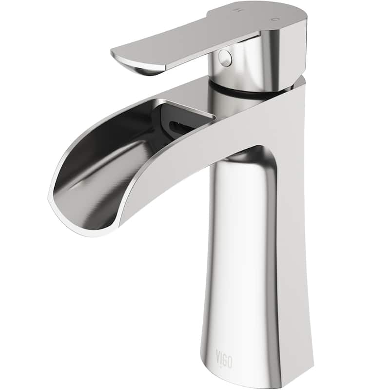 VIGO Paloma 7" H Single Handle Single Hole Bathroom Faucet - Without Extras - Brushed Nickel